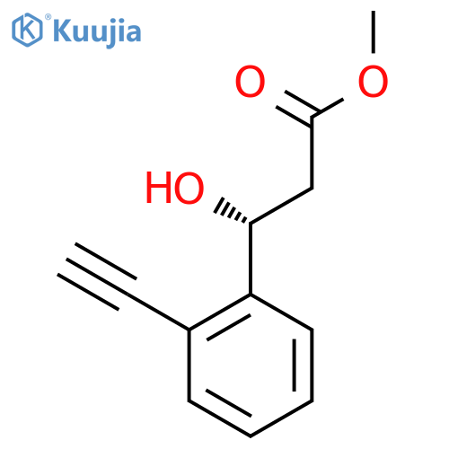 methyl (3R)-3-(2-ethynylphenyl)-3-hydroxypropanoate structure