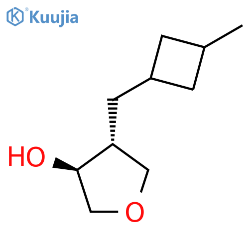 rac-(3R,4S)-4-(3-methylcyclobutyl)methyloxolan-3-ol structure