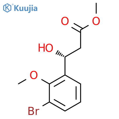 methyl (3R)-3-(3-bromo-2-methoxyphenyl)-3-hydroxypropanoate structure