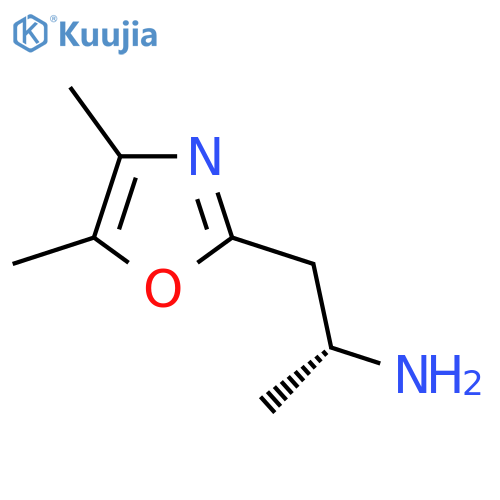 (2R)-1-(dimethyl-1,3-oxazol-2-yl)propan-2-amine structure