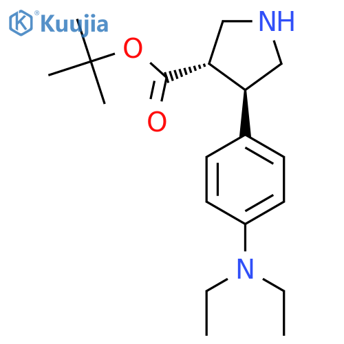 rac-tert-butyl (3R,4S)-4-4-(diethylamino)phenylpyrrolidine-3-carboxylate structure