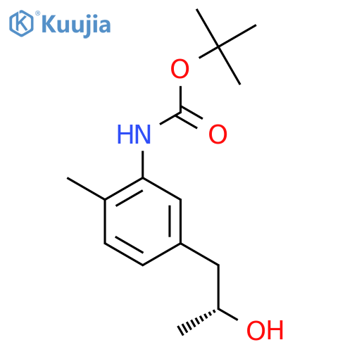 tert-butyl N-{5-(2R)-2-hydroxypropyl-2-methylphenyl}carbamate structure