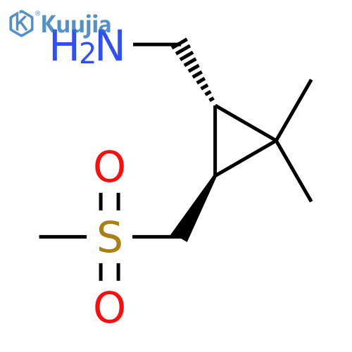 rac-(1R,3R)-3-(methanesulfonylmethyl)-2,2-dimethylcyclopropylmethanamine structure