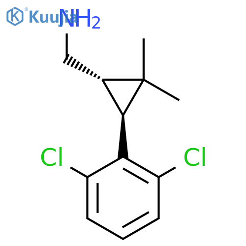 rac-(1R,3R)-3-(2,6-dichlorophenyl)-2,2-dimethylcyclopropylmethanamine structure
