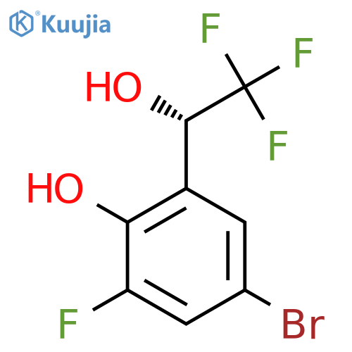 4-bromo-2-fluoro-6-(1S)-2,2,2-trifluoro-1-hydroxyethylphenol structure