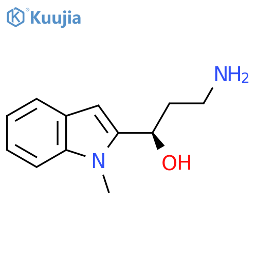 (1R)-3-amino-1-(1-methyl-1H-indol-2-yl)propan-1-ol structure