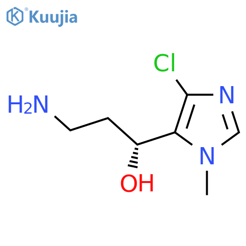 (1R)-3-amino-1-(4-chloro-1-methyl-1H-imidazol-5-yl)propan-1-ol structure
