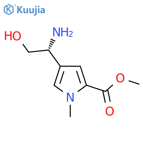 methyl 4-(1R)-1-amino-2-hydroxyethyl-1-methyl-1H-pyrrole-2-carboxylate structure