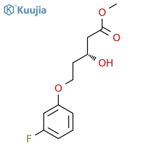 methyl (3R)-5-(3-fluorophenoxy)-3-hydroxypentanoate structure