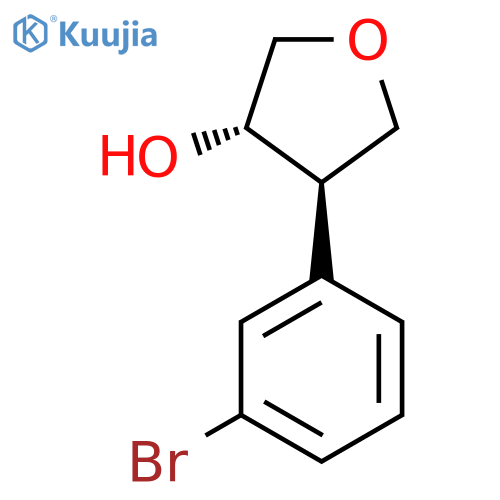 rac-(3R,4S)-4-(3-bromophenyl)oxolan-3-ol structure
