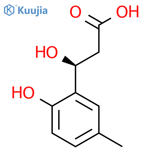 (3S)-3-hydroxy-3-(2-hydroxy-5-methylphenyl)propanoic acid structure