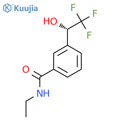 N-ethyl-3-(1S)-2,2,2-trifluoro-1-hydroxyethylbenzamide structure