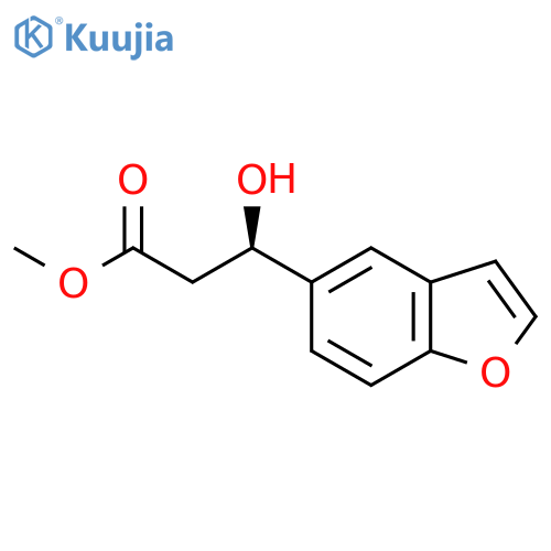methyl (3R)-3-(1-benzofuran-5-yl)-3-hydroxypropanoate structure
