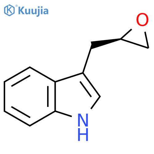 3-{(2R)-oxiran-2-ylmethyl}-1H-indole structure