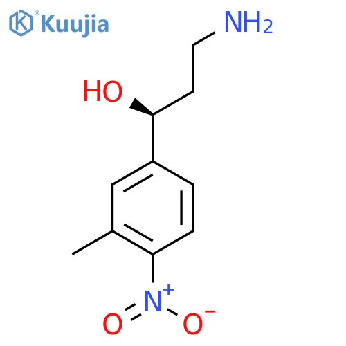 (1S)-3-amino-1-(3-methyl-4-nitrophenyl)propan-1-ol structure