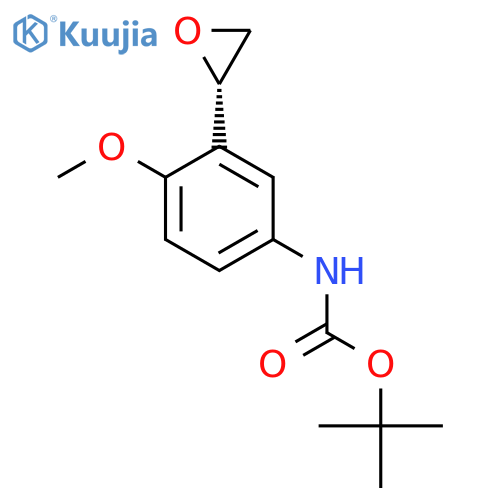 tert-butyl N-{4-methoxy-3-(2S)-oxiran-2-ylphenyl}carbamate structure