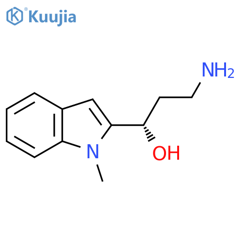 (1S)-3-amino-1-(1-methyl-1H-indol-2-yl)propan-1-ol structure