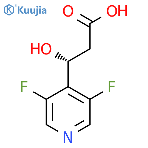 (3R)-3-(3,5-difluoropyridin-4-yl)-3-hydroxypropanoic acid structure