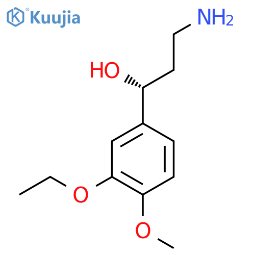 (1R)-3-amino-1-(3-ethoxy-4-methoxyphenyl)propan-1-ol structure
