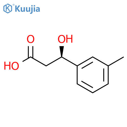 (3R)-3-hydroxy-3-(3-methylphenyl)propanoic acid structure