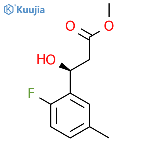 methyl (3S)-3-(2-fluoro-5-methylphenyl)-3-hydroxypropanoate structure