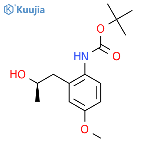 tert-butyl N-{2-(2R)-2-hydroxypropyl-4-methoxyphenyl}carbamate structure