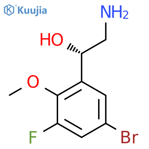 (1S)-2-amino-1-(5-bromo-3-fluoro-2-methoxyphenyl)ethan-1-ol structure