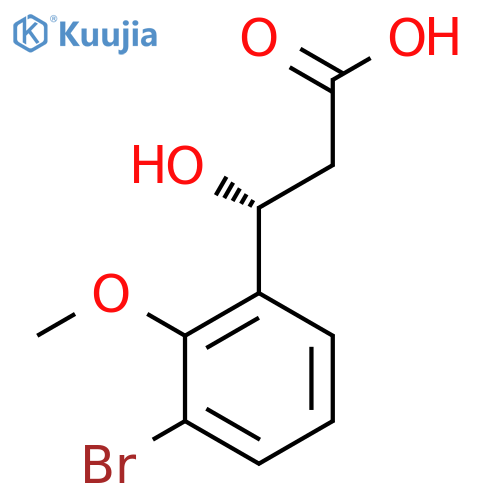 (3R)-3-(3-bromo-2-methoxyphenyl)-3-hydroxypropanoic acid structure