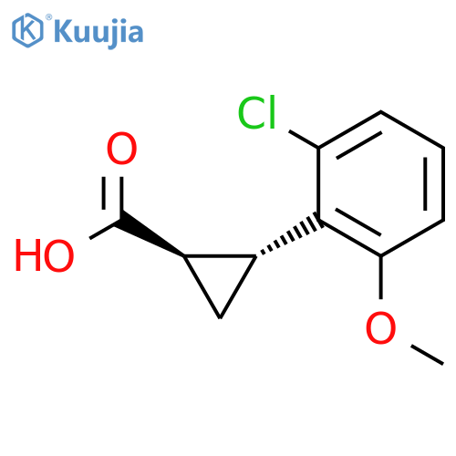 rac-(1R,2R)-2-(2-chloro-6-methoxyphenyl)cyclopropane-1-carboxylic acid, trans structure