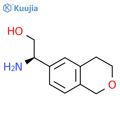 (2R)-2-amino-2-(3,4-dihydro-1H-2-benzopyran-6-yl)ethan-1-ol structure