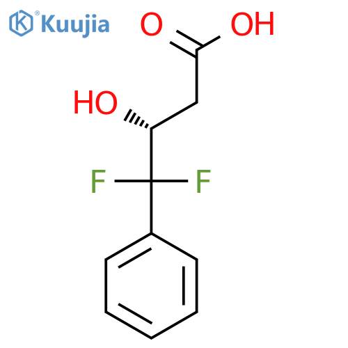(3R)-4,4-difluoro-3-hydroxy-4-phenylbutanoic acid structure