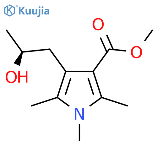 methyl 4-(2S)-2-hydroxypropyl-1,2,5-trimethyl-1H-pyrrole-3-carboxylate structure