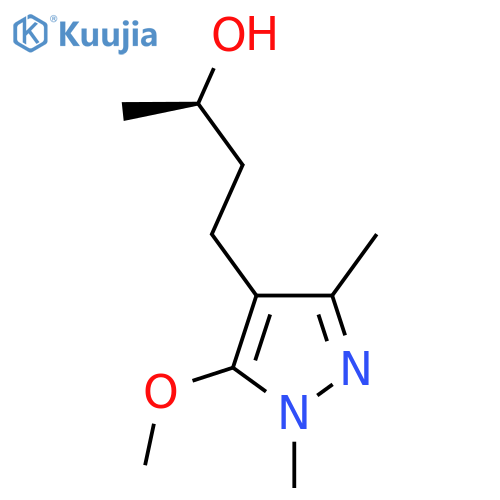 (2R)-4-(5-methoxy-1,3-dimethyl-1H-pyrazol-4-yl)butan-2-ol structure