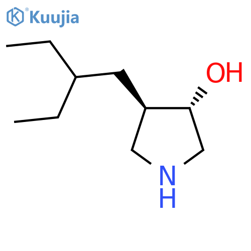 rac-(3R,4S)-4-(2-ethylbutyl)pyrrolidin-3-ol structure