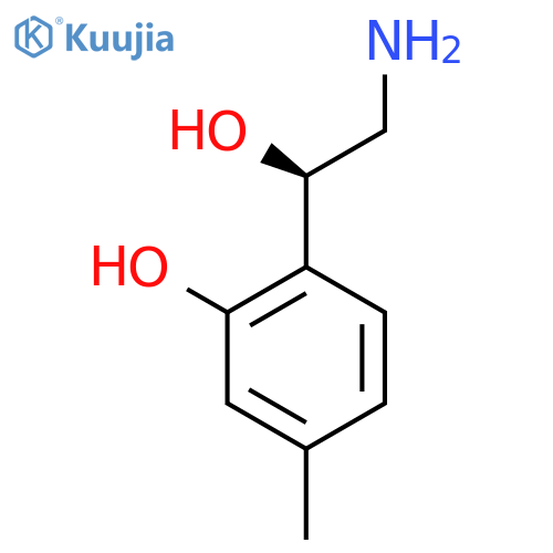2-(1R)-2-amino-1-hydroxyethyl-5-methylphenol structure