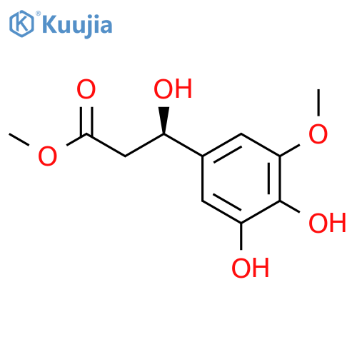 methyl (3R)-3-(3,4-dihydroxy-5-methoxyphenyl)-3-hydroxypropanoate structure