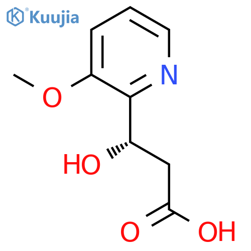(3S)-3-hydroxy-3-(3-methoxypyridin-2-yl)propanoic acid structure