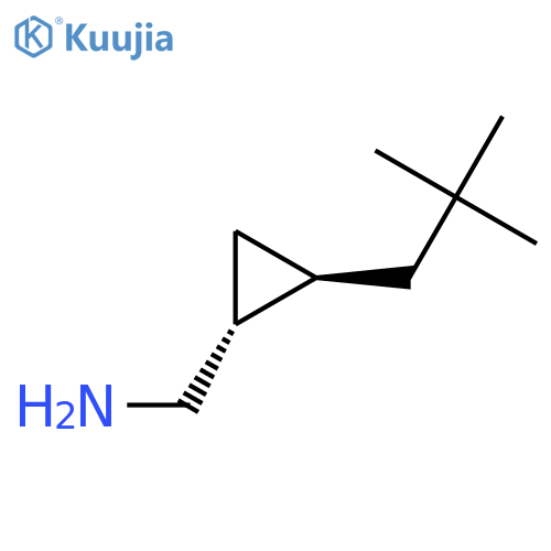 rac-(1R,2S)-2-(2,2-dimethylpropyl)cyclopropylmethanamine, trans structure