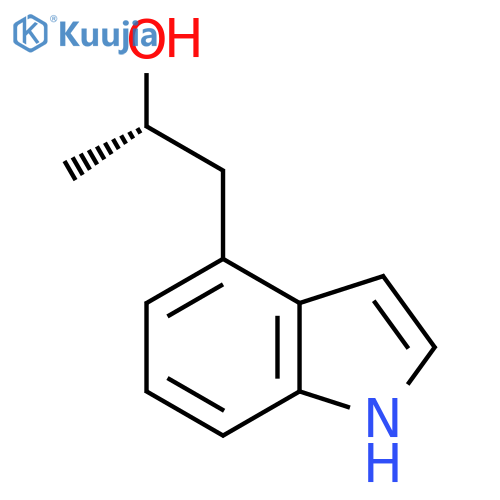 (2S)-1-(1H-indol-4-yl)propan-2-ol structure