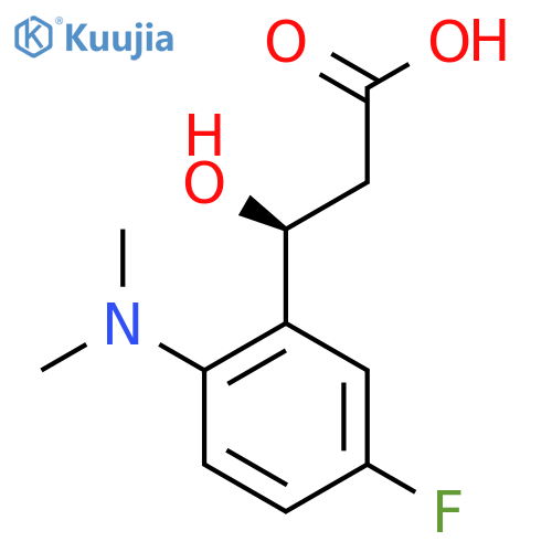 (3S)-3-2-(dimethylamino)-5-fluorophenyl-3-hydroxypropanoic acid structure