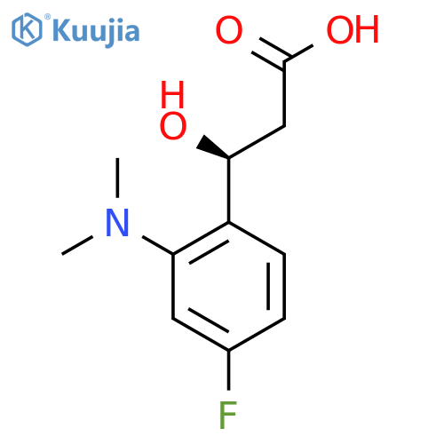 (3S)-3-2-(dimethylamino)-4-fluorophenyl-3-hydroxypropanoic acid structure