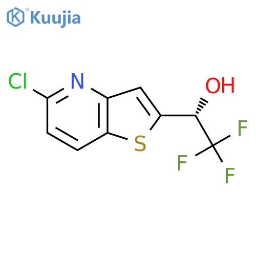 (1R)-1-{5-chlorothieno3,2-bpyridin-2-yl}-2,2,2-trifluoroethan-1-ol structure