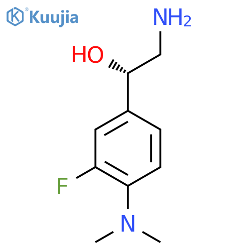 (1S)-2-amino-1-4-(dimethylamino)-3-fluorophenylethan-1-ol structure