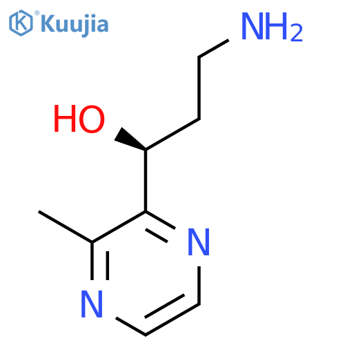(1S)-3-amino-1-(3-methylpyrazin-2-yl)propan-1-ol structure