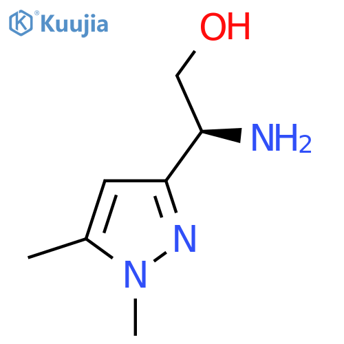 (2S)-2-amino-2-(1,5-dimethyl-1H-pyrazol-3-yl)ethan-1-ol structure