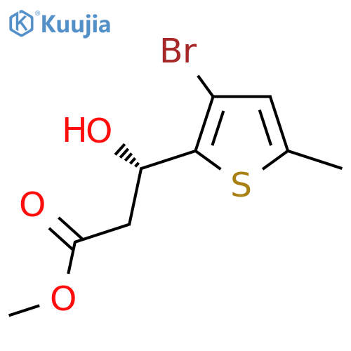 methyl (3S)-3-(3-bromo-5-methylthiophen-2-yl)-3-hydroxypropanoate structure