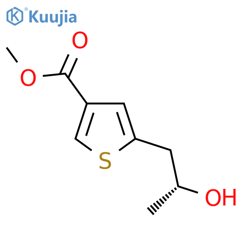 methyl 5-(2R)-2-hydroxypropylthiophene-3-carboxylate structure