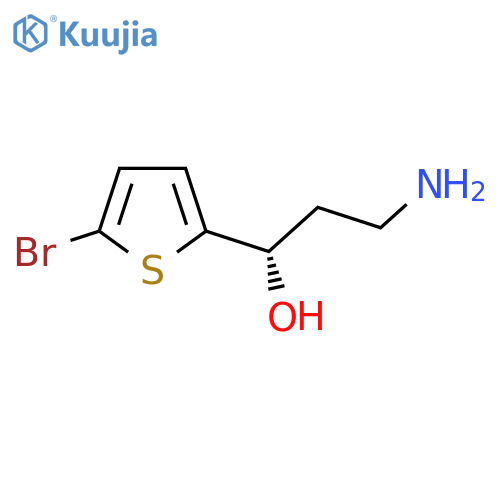 (1S)-3-amino-1-(5-bromothiophen-2-yl)propan-1-ol structure