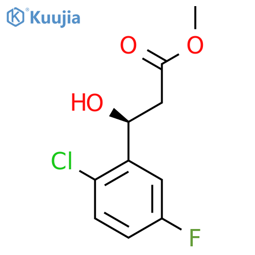 methyl (3S)-3-(2-chloro-5-fluorophenyl)-3-hydroxypropanoate structure