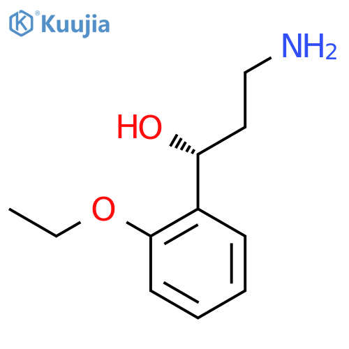 (1R)-3-amino-1-(2-ethoxyphenyl)propan-1-ol structure